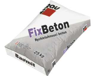 Rychletuhnoucí sloupkový beton BAUMIT FixBeton 25 kg